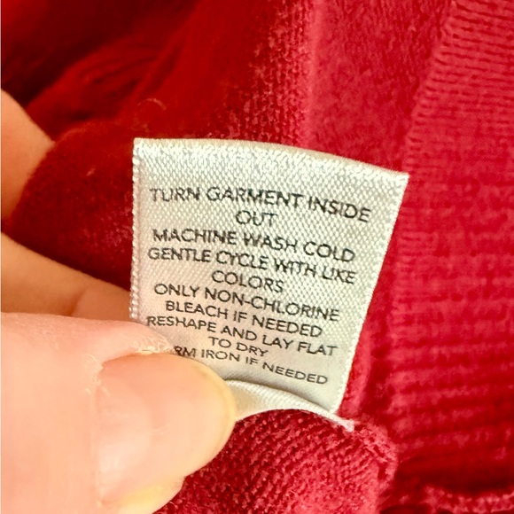 CJ Banks Red Short Sleeved Sweater Catdigan - Picture 7 of 16